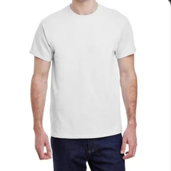 NEW Gildan Men's Small Heavy Cotton Plain Crew Neck Short Sleeves T-Shirt 50… - Picture 2 of 9